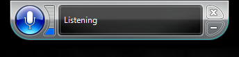 Speech Recognition dock "Listening".